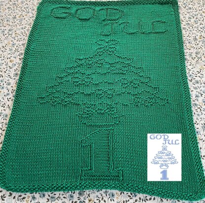 Nr. 440 1. Christmas Tree God Jul guest towel