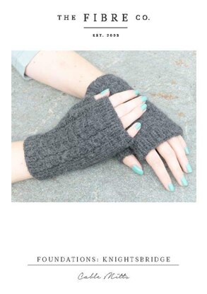 Cable Mitts in The Fibre Co. Knightsbridge - Downloadable PDF