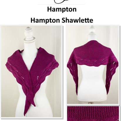 Hampton Shawlette in Cascade Hampton - DK427 - Downloadable PDF - knitting pattern