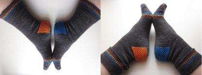 Rainbow Pipes and Linen Stitch Socks