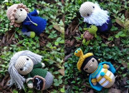 Iconic People Full Set Marilyn Monroe Charlie Chaplin Audrey Hepburn van Gogh Amelia Earhart da Vinci Frida Kahlo Mozart Marie Curie Darwin Queen Elizabeth II Newton Cleopatra Einstein Merkel Gandhi Amigurumi crochet