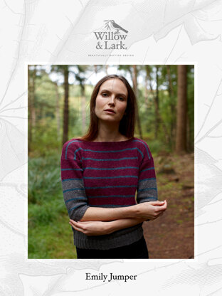 Emily Jumper - Knitting Pattern For Women in Willow & Lark Woodland