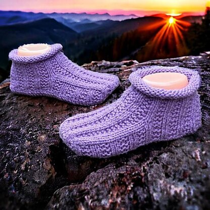 Ribbed Moccasin Slippers