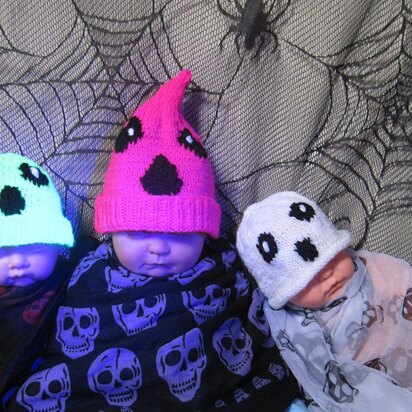 Baby Scream Neon Halloween Beanies -  3 Different Designs