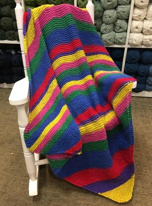 Diagonal Baby Blanket in Plymouth Yarn Hot Cakes - F827 - Downloadable PDF
