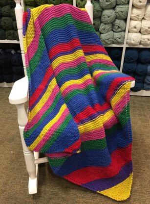 Diagonal blanket best sale knitting pattern