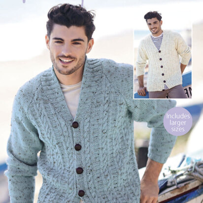 Cardigans in Hayfield Bonus Aran Tweed - 8100 - Downloadable PDF