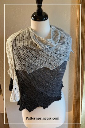 Silver Fox Boomerang Shawl