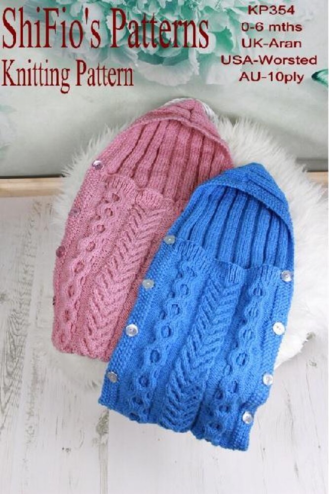 Aran baby sleeping on sale bag knitting pattern free