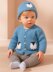 Baby Blue Sheep Cardigan and Hat