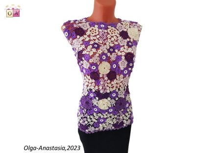 Crochet sleeveless blouse