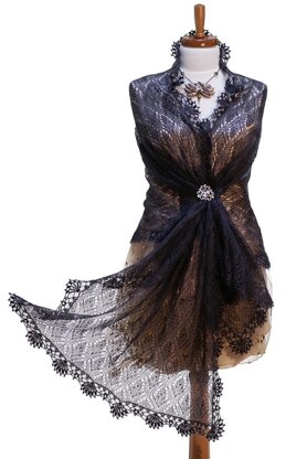 VICTORIA - Fine art lace stole