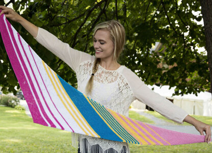 Diagonal Striped Scarf in Plymouth Yarn Cleo - F668 - Downloadable PDF