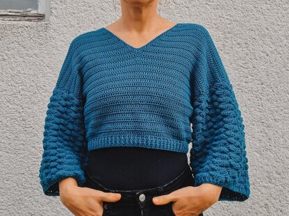Vivid Bubble Crochet Sweater