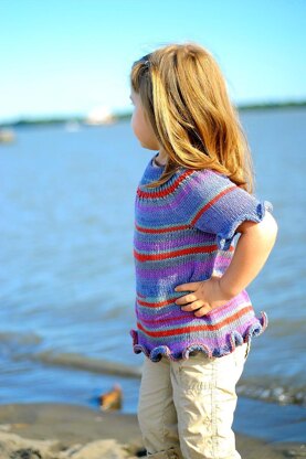 Ruffled Summer Top Knitting pattern by Elena Nodel | Knitting Patterns ...