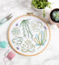 Hawthorn Handmade Succulents Contemporary Printed Embroidery Kit - 16cm