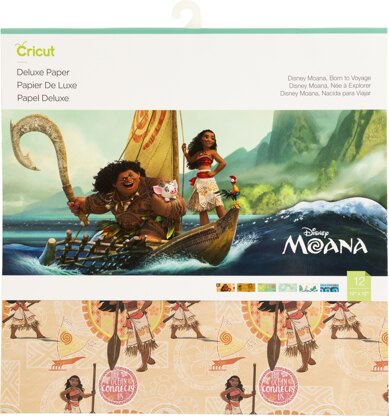 Cricut 12"X12" Deluxe Paper 12/Pkg - Disney Moana, Born To Voyage