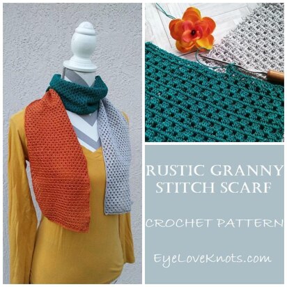 Rustic Granny Stitch Scarf