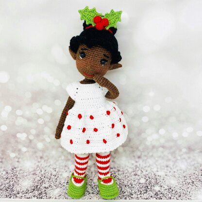 Christmas elf, crochet doll, amigurumi doll, Ella