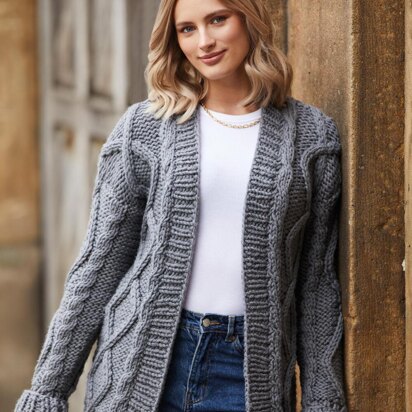 Cabled Jacket in Rowan Big Wool - RTP008-00003 - Downloadable PDF