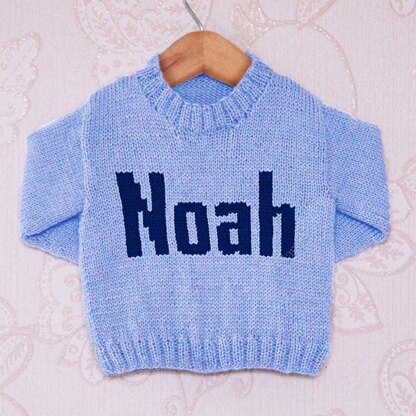 Intarsia - Noah Moniker Chart - Childrens Sweater