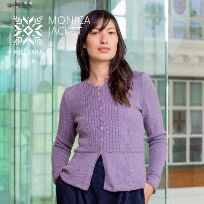 Monica Jacket - Knitting Pattern for Women in MillaMia Naturally Soft Merino