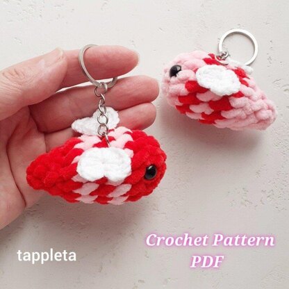 Love Bee crochet pattern, Bee mine, mini Bees with hearts ornament crochet, Valentine's day Bee keychains, Girly accessories, Gifts for her