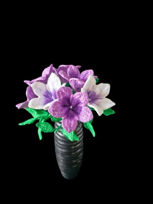 Crochet Petunia flowers