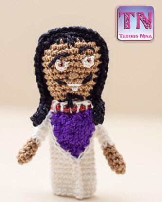 Crochet Pattern for a handmade stuffed double sided Emperor Finger Puppet