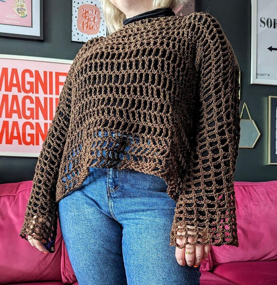 Crochet best sale mesh top