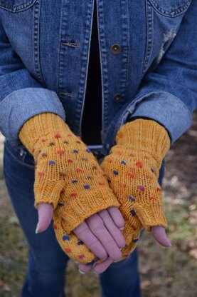 Paintbox Mittens: Thrummed Convertible Mittens