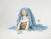 Blue Mermaid doll knitted flat