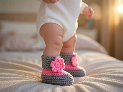Crochet Baby Bootie Pattern | Easy PDF + Video Tutorial | Handmade Newborn Shoes for Beginners