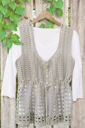 Linette Crochet Vest in Knit One Crochet Too 2nd Time Cotton - 1925