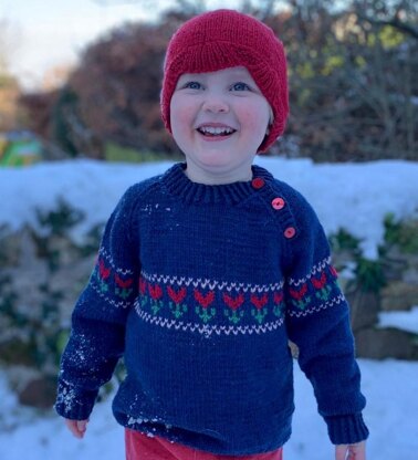 Floral Jumper and Hat