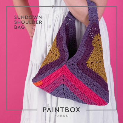 Sundown Shoulder Bag - Free Crochet Pattern for Women in Paintbox Yarns Recycled Crafty Pots by Paintbox Yarns