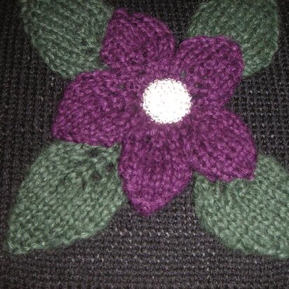 Purple Alpaca Flower Pillow