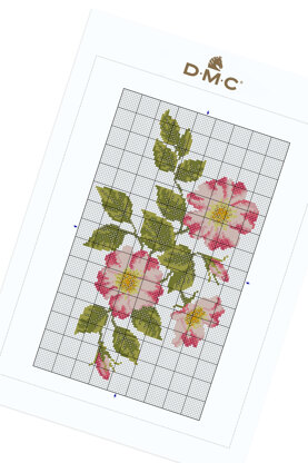 Pink Flowers in DMC - PAT0677 -  Downloadable PDF