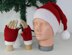 Childrens Santa Hat and Fingerless Gloves