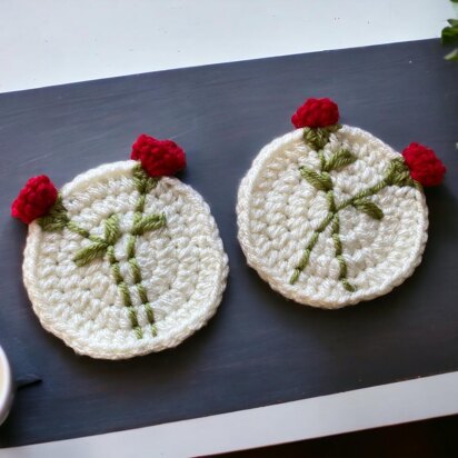 Red Rose Coaster