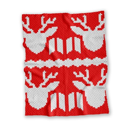 Christmas Ornament Blanket C2C Crochet Pattern Throw Instant Download