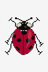 Seven Spot Lady Bug  in DMC - PAT0681 -  Downloadable PDF