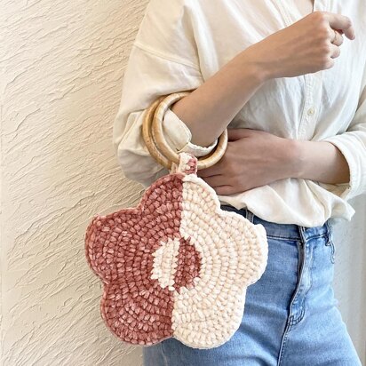 Flower crochet shoulder/hand bag #CCFB-01