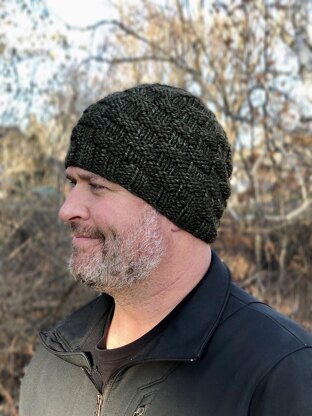 Classic Men's Basket Weave Beanie