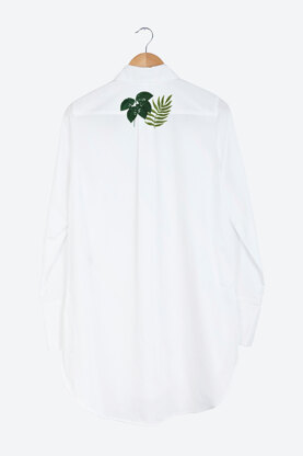 Monstera & Botanical Fern  in DMC - PAT0008 -  Downloadable PDF