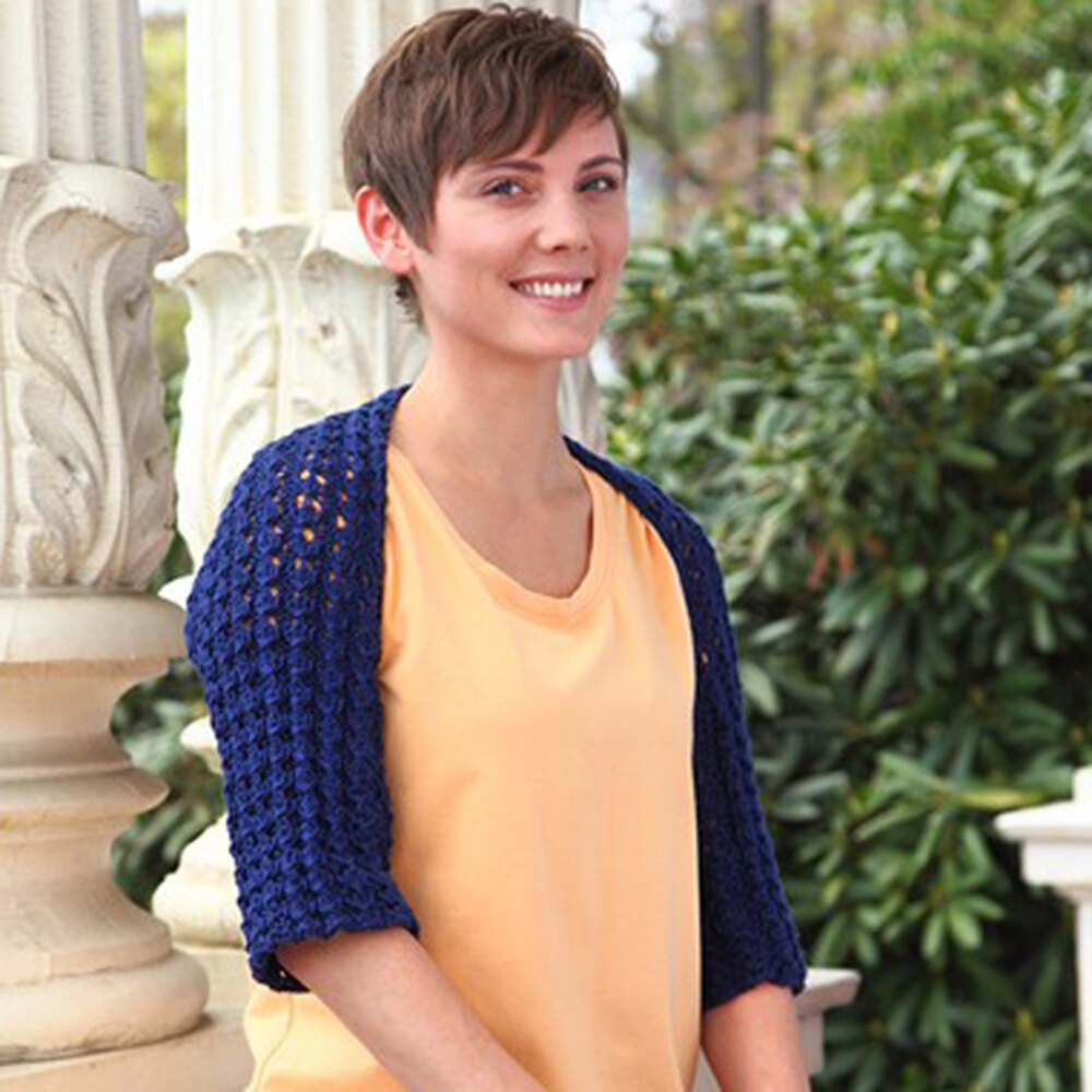 607 Lake House Shrug Knitting Pattern for Women in Valley Yarns