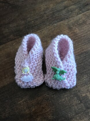 Allie's baby kimono booties (Stevie)