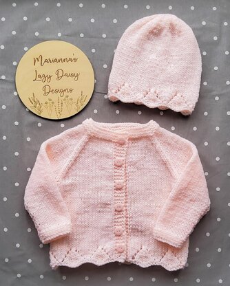 Annalisa Baby Cardigan Jacket and Hat