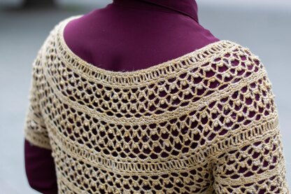 Old gold crochet blouse