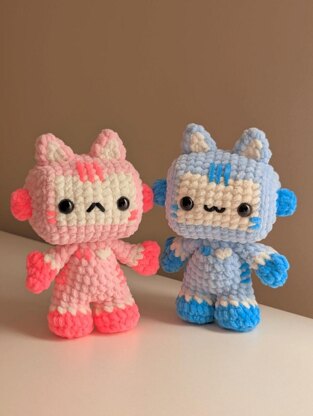 Crochet Robot and Robot Cat